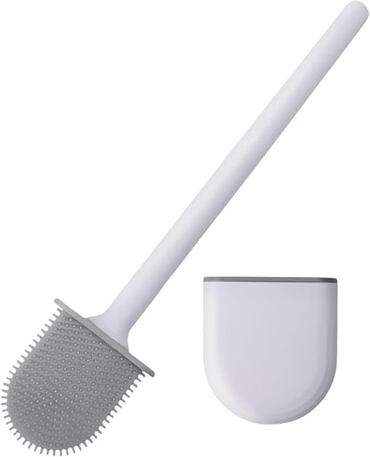 Silicone Toilet Brush,Toilet Bowl Brush,Toilet Brush and Holder Set,Rv Toilet Cleaner Brush Wall Mounted for Bathroom，RV Travel Trailers and Campers