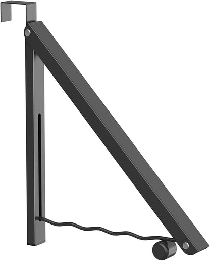 Hleelomi Clothes Drying Rack for Laundry Room Organization,Foldable Over The Door Drying Racks for Saving Space, Black 1 Pack