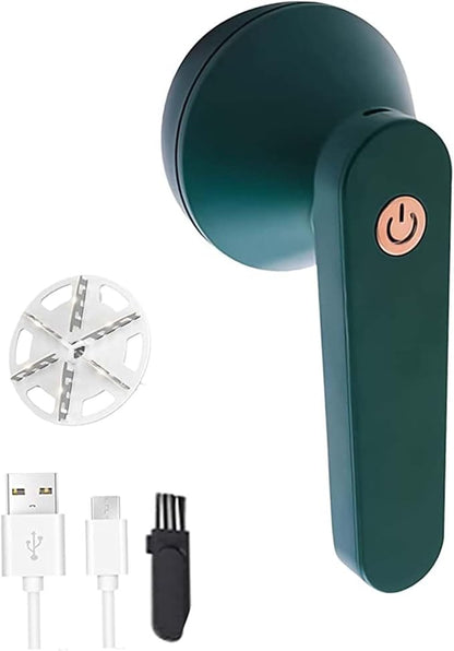 Fabric Shaver USB Rechargeable Lint Remover Electric Lint Shaver for Clothes Furniture Green Electric