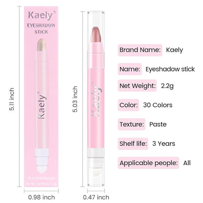 evpct 2Pcs Cream Eye Shadow Brightener Sticks Set for Eyes Waterproof, Rose & Rose Gold Shimmer Cream Eyeshadow Applicator Stick Long Lasting Pigmented Eye Makeup sombras en crema para ojos 27+37
