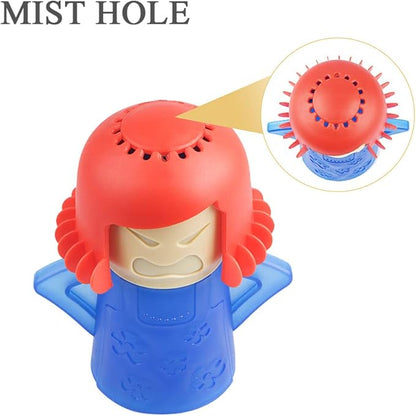 Angry Mom Microwave Cleaner - Angry Mom Mad Creay Mama Microwave Oven Cleaner High Temperature Steam Cleaning Equipment Tool Easily Crud Steam Cleans Add Vinegar and Water for Kitchen (Blue)