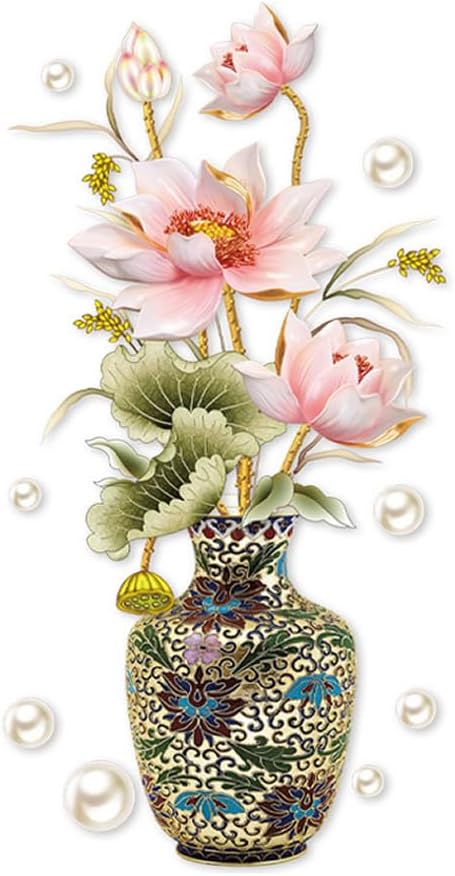 3D Wall Stickers DIY Flower Wall Decal Removable Waterproof Wall Art Decor for Bedroom Living Room Offices Home Decoration