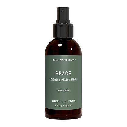 Muse Apothecary Pillow Ritual - Botanical Collection - Calming and Relaxing Pillow Mist, Linen and Fabric Spray - Infused with Natural Aromatherapy Essential Oils - 8 oz, Warm Cedar