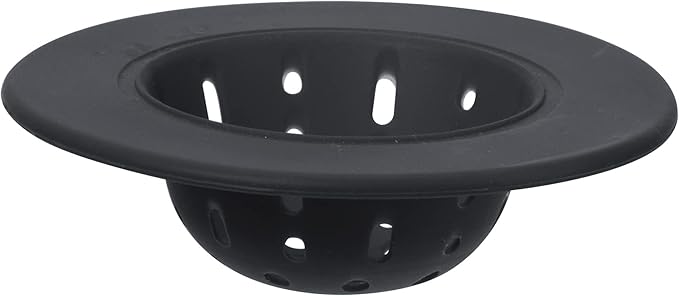 OGGI Silicone Sink Strainer- Great Kitchen Sink Strainer, Sink Drain Strainer, Drain Stopper, Sink Plug, 4.6˝ Diameter Rim, Black