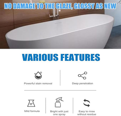 Stubborn Stains Cleaner - Bathroom Descaler Cleaner, Limescale Cleaner, Luckydogs Multipurpose Bathroom Foam Cleaner, All-Purpose Bathroom Descaler Foam Cleaner Spray (1 bottle)