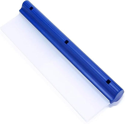 12 Inch Silicone Water Blade Car Squeegee - Pick One-Yellow or Blue Windshield Squeegee, Glass Squeegee, Streak-Free, T-Bar Flexible Fast Drying for Auto Wash, Bathroom, Glass Doors