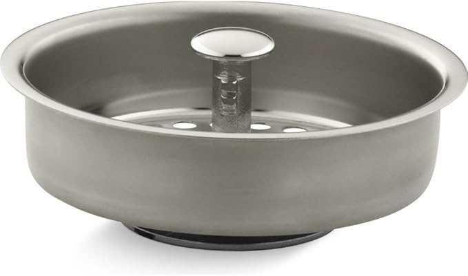 Kohler K-8803-SN 3-1/2"-4" Sink Strainler Basket Less Drain Nickel