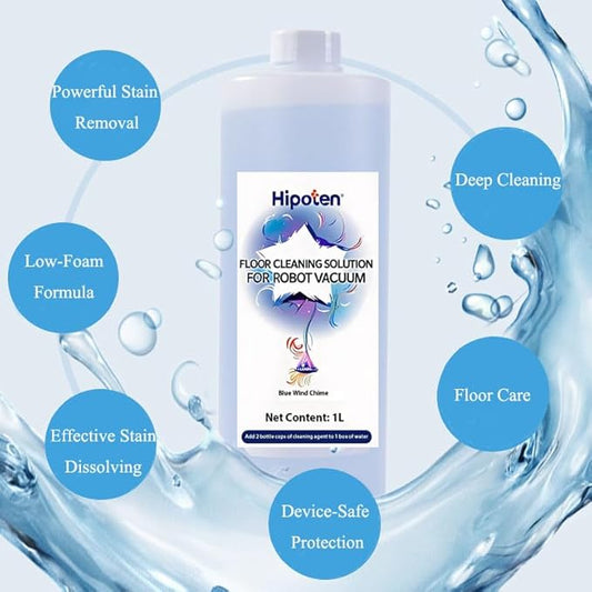 1000ml Floor Cleaner,Compatible with ECOVACS DEEBOT Robot Vacuum And Mop, Deep Cleans for Multiple Hard Floors,，Residue-Free, Safe for All Floors & Pets