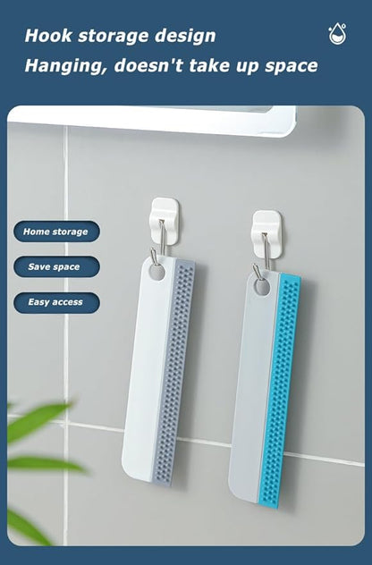 All-Purpose Mini Soft Rubber Window Squeegee Window Scrubber Scraper Glass Cleaning Squeegee Tool for Glass,Shower Door,Mirrors,Bathroom,Kitchen Countertops,Car Windshield (2)