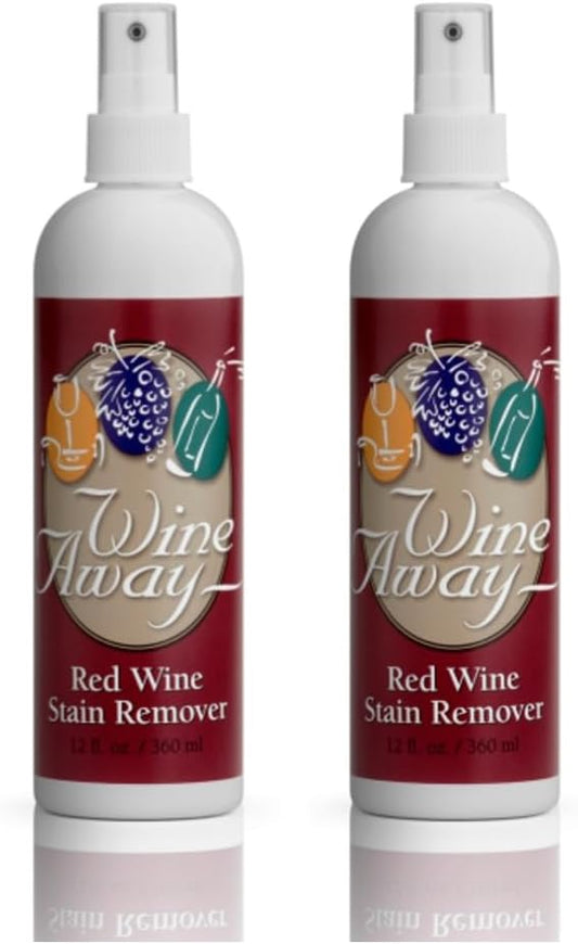 Wine Away Red Wine Stain Remover, 12oz - Removes Wine Spots, Perfect Fabric Upholstery & Carpet Cleaner Spray Solution, Spray on Stain Wash & Resolve Laundry to Vanish Stain, Citrus Scent (Pack of 2)