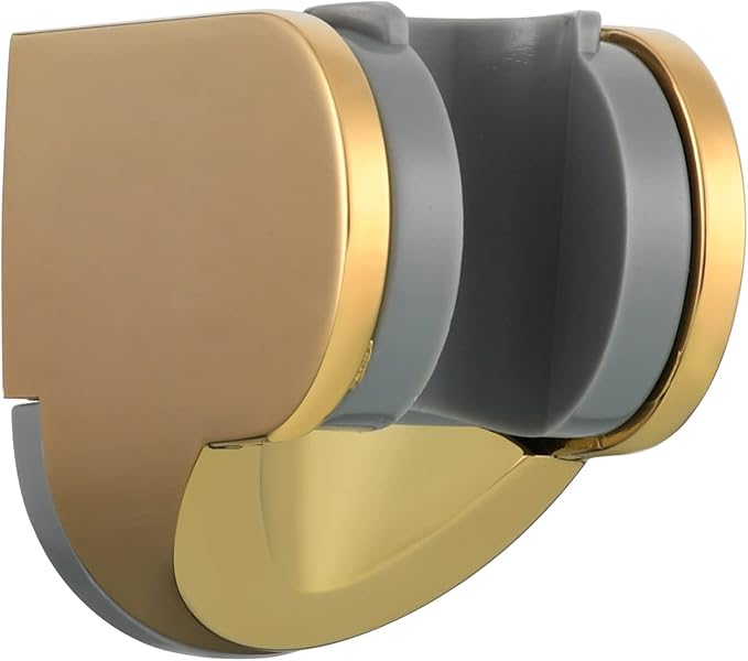 Tecmolog ABS Shower Head Holder Adjustable Wall Mount Bracket for Hand Shower Titanium Gold, ST01J