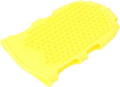 Mikinona Double Sided Silicone Bath Gloves Back Scrubber for Shower with Exfoliating Massage and Body Cleansing Scrubbers Soft Bath Glove Brush for Home Bathroom Use 6.69X4.33X0.82In