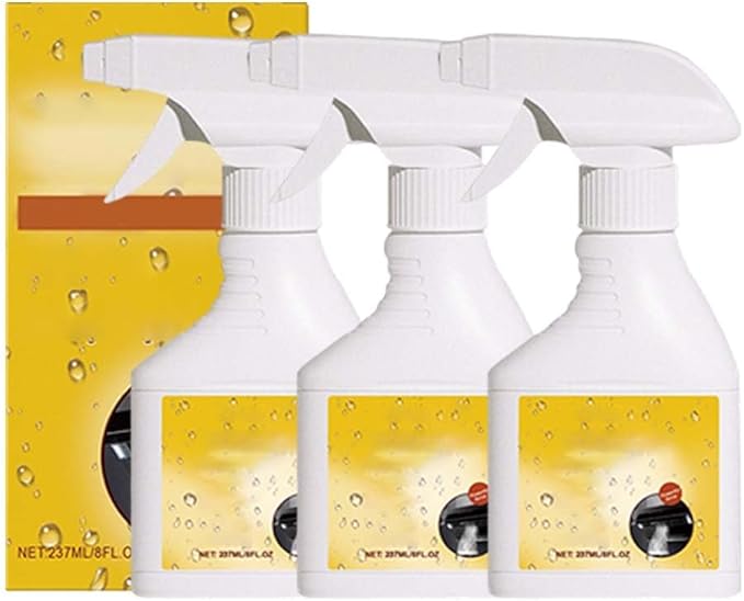 Kitchen Heavy Oil Cleaner Spray,3.38 Oz Oven Cleaner Heavy Duty,All Purpose Kitchens Heavy Oil Cleaning Agent for Countertops,Stovetop,Dishwasher,Appliances (3PC)