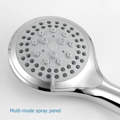 Shower Head - High Pressure 5 Setting Shower Heads, Multi-Functional Chrome Finished Bathroom Rainfall Shower Head With Handheld Spray & 5Ft Shower Hose For Luxury Shower Experience