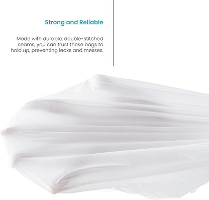 Home Zone Living 12 Gallon Kitchen Trash Bags with Drawstring Handles, Heavy Duty Custom Fit Design for Standard 45 to 50 Liter Kitchen Trash Cans, Code 45S, 30-Count