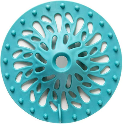 Guojiang Anti-Blocking Hair Catcher Hair Stopper Shower Floor Drain Covers Sink Strainer Filter Bathroom Kitchen Accessories Shower Hair Stopper for Shower Drain Sink Bathroom, Blue