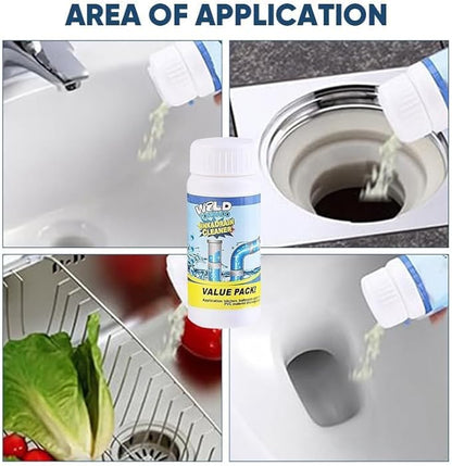 Sink and Drain Cleaner, Pipeline Dredging Agent Powder Drain Cleaner for Kitchen & Bathroom Sink Drains, Clog Prevention & Odor Control (1 PC)