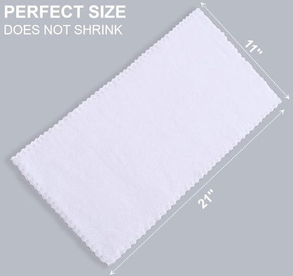 20 Pack Large Burp Cloths for Baby - 20" by 10" Ultra Absorbent Burping Cloth, Hand Washcloths, Newborn Towel - Milk Spit Up Rags - Burpy Cloths for Unisex, Boy, Girl - Burp Cloths Set(White)