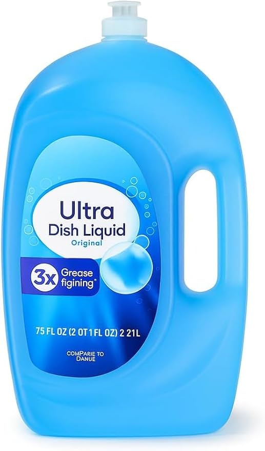 Ultra Strength Liquid Dish Soap, Original Scent, 75 fl oz – Grease-Fighting Concentrated Dishwashing Liquid for Sparkling Clean Dishes, Plates, Utensils