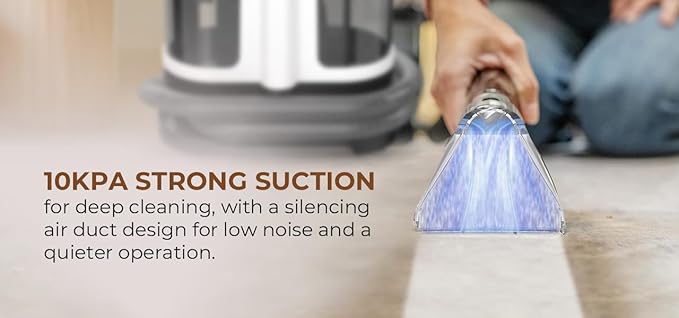 Rosewill Multi-Purpose Portable Carpet and Upholstery Cleaner, Powerful Suction 11 Kpa Spot Cleaner, 450W Motor, Car and Auto Detailer, Stain and Spot Remover; Versatile Use: Carpet, Sofa, Pet Hair