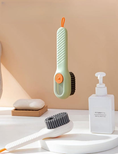 luvilly2Pack Multifunctional Laundry Brushes, Cleaning Brush with Soap Dispenser,Shoe Brushes for Cleaning (Green and White)