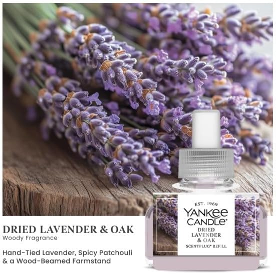 Yankee Candle Dried Lavender & Oak ScentPlug Refills (Pack of 4)