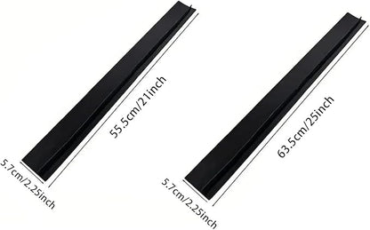 Silicone Stove Gap Covers (2 Pack), Stove Gap Guard, Heat Resistant Oven Gap Filler, Easy Clean,25 Inches, Black