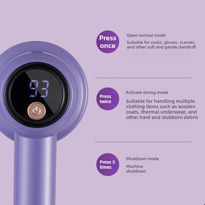 Fabric Shaver, USB Rechargeable Electric Lint Shaver with LCD Display,Portable Fabric Pilling Remover, Lint Sweater Shaver, Uickly and Effectively Lint Remover for Clothes, Clothing