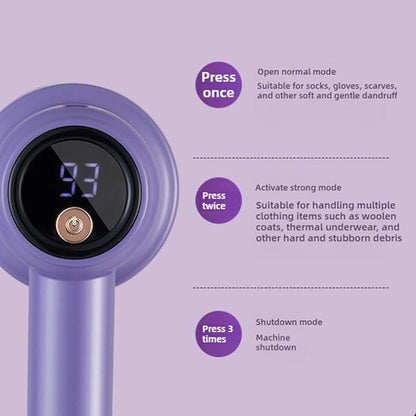 Fabric Shaver, USB Rechargeable Electric Lint Shaver with LCD Display,Portable Fabric Pilling Remover, Lint Sweater Shaver, Uickly and Effectively Lint Remover for Clothes, Clothing