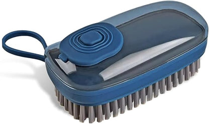 Multi-Functional Cloth Brush for Washing Clothes Kitchen Dish Cleaning with Liquid Dispenser | Soft Bristles for Laundry Shoe Cleaning Washing Pot Tile Cleaning | Multi Color (Pack of 1)