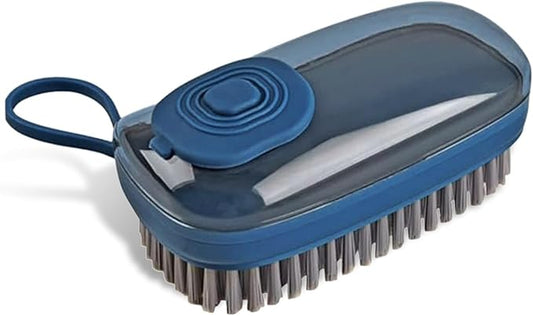 Multi-Functional Cloth Brush for Washing Clothes Kitchen Dish Cleaning with Liquid Dispenser | Soft Bristles for Laundry Shoe Cleaning Washing Pot Tile Cleaning | Multi Color (Pack of 1)