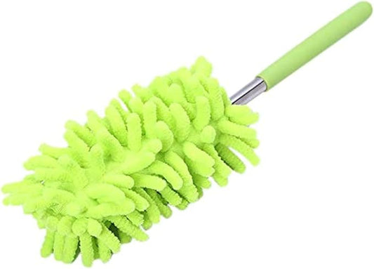 Microfiber Mini Duster Cleaning Brush Dust Cleaner Hand Duster Extendable Handle Soft Fans for Indoor Home Ceiling Cleaning(Green)