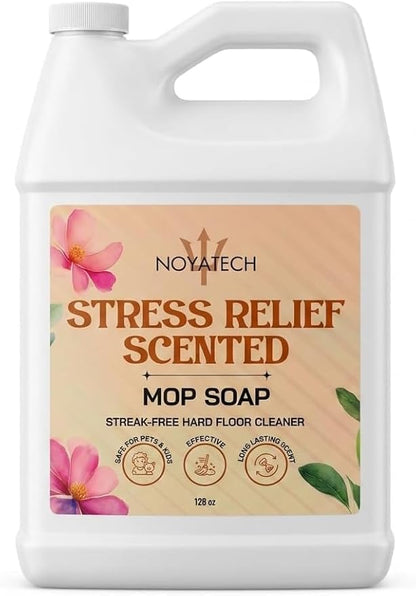 Scented Mop Soap – Stress Relief Aromatherapy Floor Cleaner Concentrate | Non-Toxic, Pet Safe, No Residue | Safe for Hardwood, Tile, Marble, Stone & Grout | All Mop Types | Made in USA