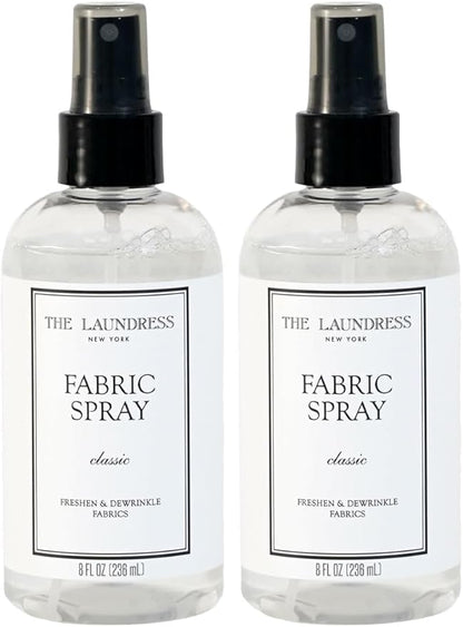 The Laundress Classic Fabric Spray,Wrinkle Release Spray,Upholstery and Linen-Spray,Fabric Refresher,Clean Laundry Scent,8 Fl Oz,(Pack of 2)