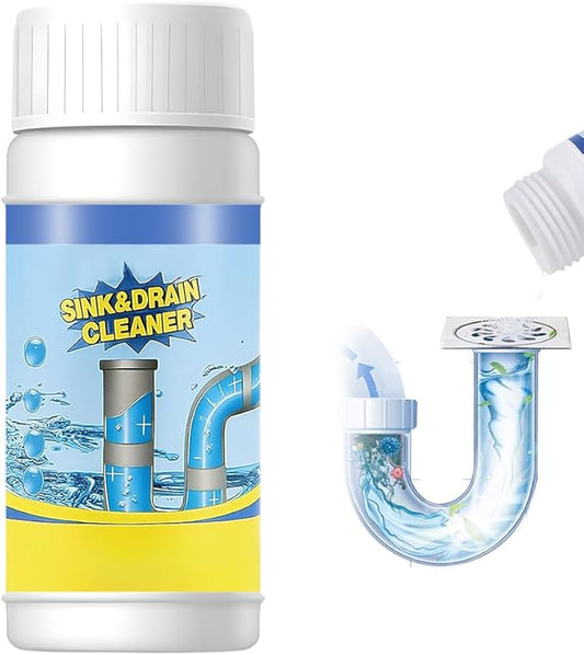 2026 New Multi-functional Sink & Drain Cleaner Powder, Quick Foaming Heavy Duty Clog Remover for Kitchen, Bathroom, Shower & Sewer Drains (1PC)