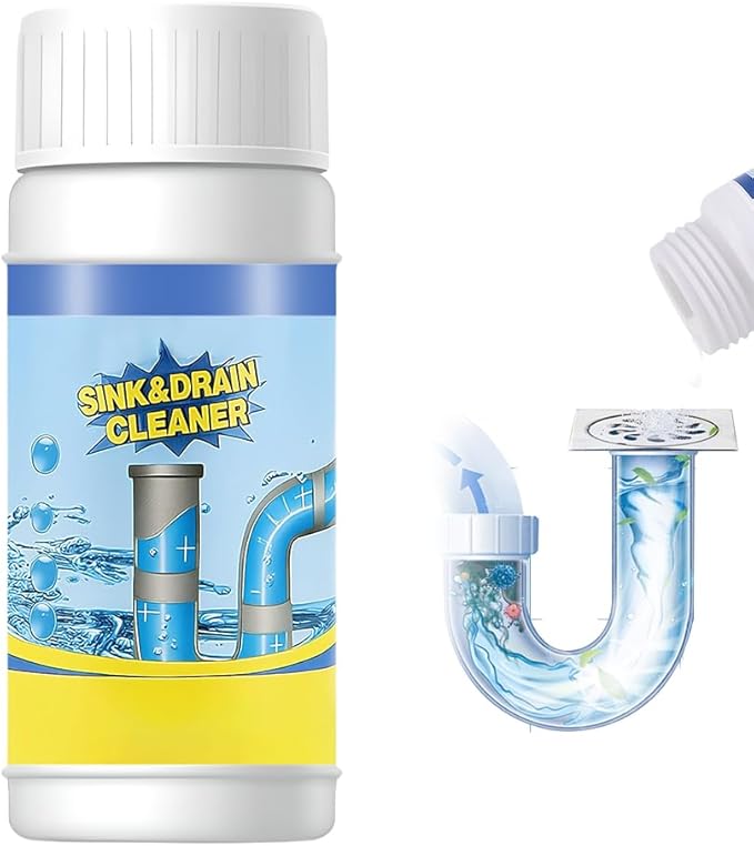2026 New Multi Functional Drain Cleaner Powder Quick Foaming Clog Remover Heavy Duty Sink Cleaning Powder for Kitchen Bathroom Shower Toilet Sewer Pipe Dirt Build Up Removal (1 PC)