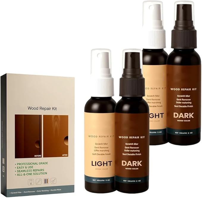 Professional Wood Floor Scratch Repair, Wood Repair Kit, Restore A Finish for Wood, Floor Cover Nicks and Scratches, Hides Minor Defects, Wood Furniture Repair Kit (2Sets)