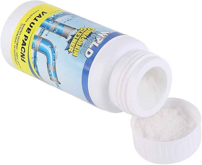 Wild Tornado Sink and Drain Cleaner Powder – Powerful Foaming Drain Cleaner for Kitchen, Bathroom, Toilet & Pipes – Fast-Acting Clog Remover, Deodorizes & Deep Cleans Drains (5)
