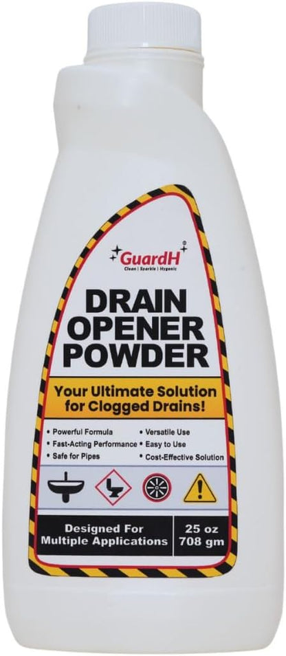 Drain Opener Powder 25 oz (708 g) – Fast-Acting Drain Cleaner for Kitchen Sink, Bathroom Drains, Shower & Pipes – Powerful Grease, Hair & Clog Remover – Heavy Duty Pipe Cleaning Powder