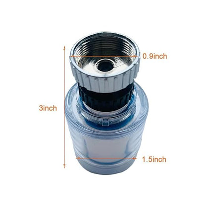 360 ° Rotating Kitchen Faucet Filter Sink Water Faucet Filters for Kitchen Short Styles Faucet Sprayer Attachment Bathroom Faucet Filter Water Softening with Universal Adapter and 3 Cartridges