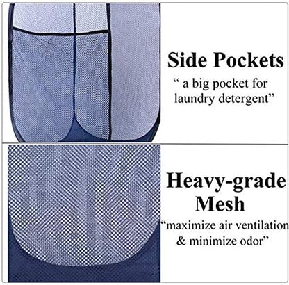 Durable Space Saving Laundry Basket Hanging Clothes Sorting Hampers With Reinforced Handles For College Dorm,Nursery,Office Rectangle