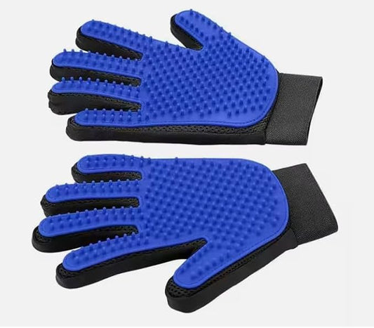 Pet Grooming Glove-Pet Hair Remover Glove- Perfect pet Cleaning Brush Glove- Perfect Washing Glove Brush of the Dog & pet for Short and Long Fur - 1 Pack (Right-Hand), Blue