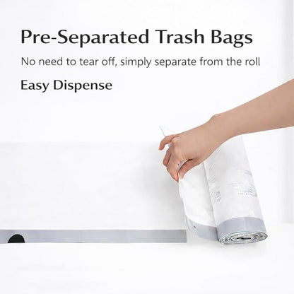 30 Gallon Drawstring Trash Bags, 50 Count, 1.3 Mil Extra Strong White Large Garbage Bags, Unscented Trash Liners for Kitchen, Office & Everyday Yard Cleanup, Fits 100-115L Cans