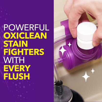 Kaboom Scrub Free! Continuous Clean Refillable Toilet Cleaning System, 1 Device with 1 Pouch