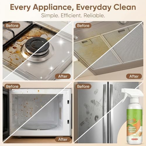 Electrolyzed Ion Kitchen Cleaner Spray, Kitchen Heavy Duty Cleaner Degreaser, Multi-purpose Household and Kitchen Cleaning Spray (2pcs)