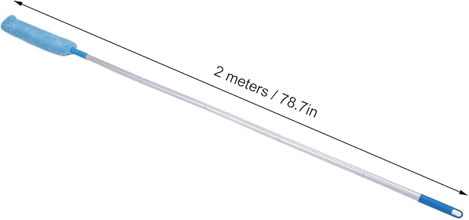 Ceiling Fan Duster Extendable Duster with Long Handle, Bendable Dust Removal Tool Multipurpose Soft Fleece Duster for High Ceiling Blinds Furniture Cracks Corner