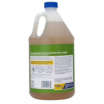 Zep Concentrated Multi-Purpose Pine Cleaner - 128 oz (Pack of 2) ZUMPP128 - Multi-Purpose Cleaner for Professional, Commercial and Household Use, From the Bathroom to Kitchens and Dining Rooms