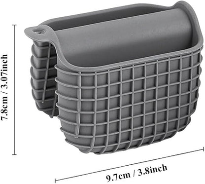 2 Pack Silicone Oven Mitts for Cooking, Heat Resistant Oven Mitt Set, Flexible Oven Gloves, Mini Oven Mitts Set with Non-Slip & Grip Heat Kitchen Mitt for Kitchen Cooking Baking (Grey)