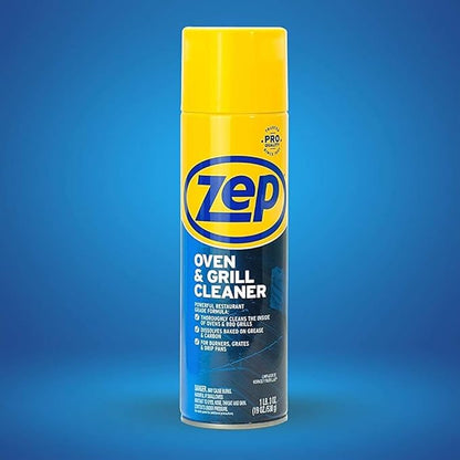 Zep Heavy-Duty Oven and Grill Cleaner - 19 oz (Case of 4) ZUOVGR19 - Dissolves Grease on Contact, on Burners, Grates and Drip Pans