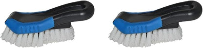 Car Carpet Cleaning and Scrub Brush for Floor Mats, Cleaning Brush for Car Mat Interior and Home, Heavy Duty Floor Brush Carpet Scrubber Stiff Bristle Detailing Scrub Brushes (2PCS)